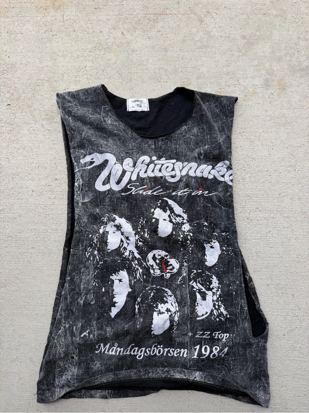 Othr Black & White Whitesnake Graphic Muscle Tank